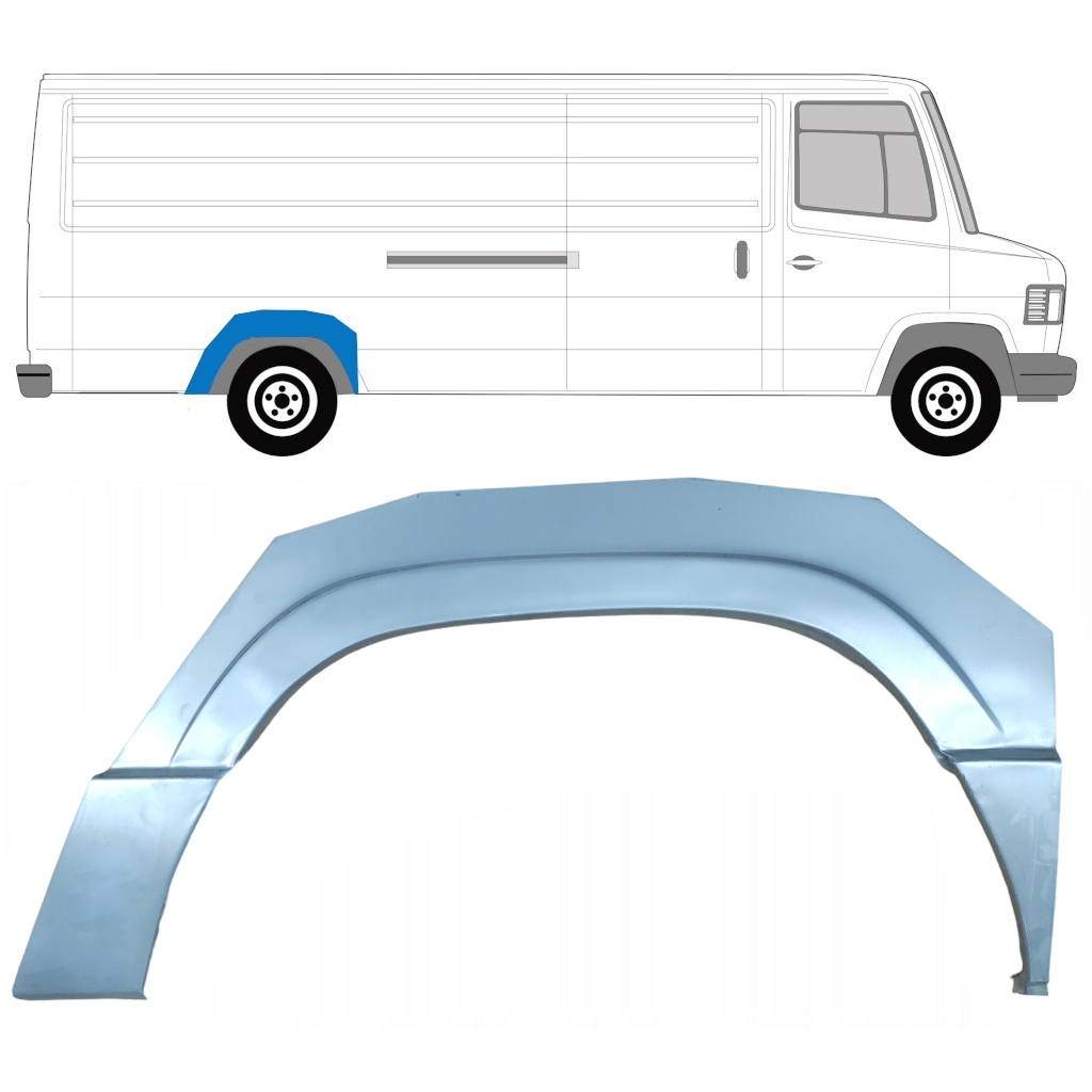 Panel De Reparación Guardabarros Trasero Para Mercedes T2 1986-1996 / Derecho 8020